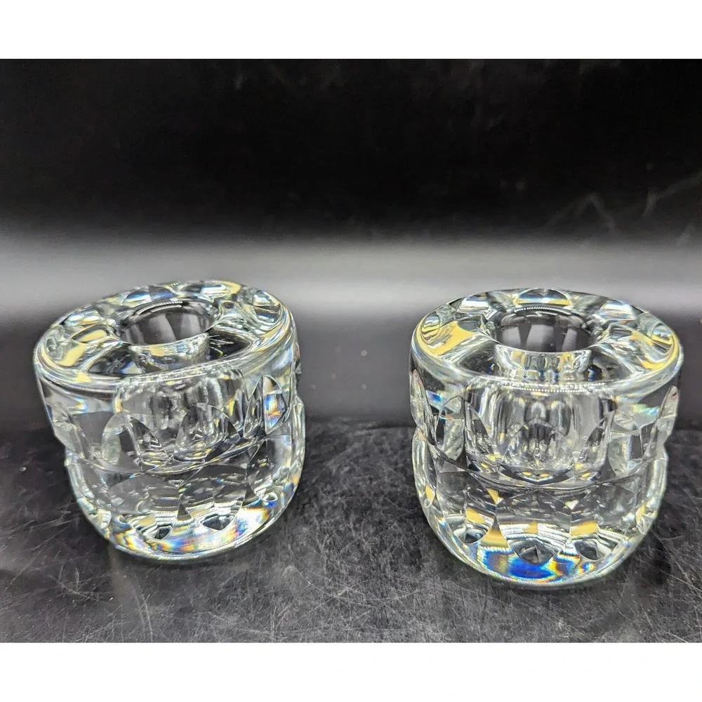 2  Kosta Boda‎ Sweden Ann Goran Warff Design Candle Holders